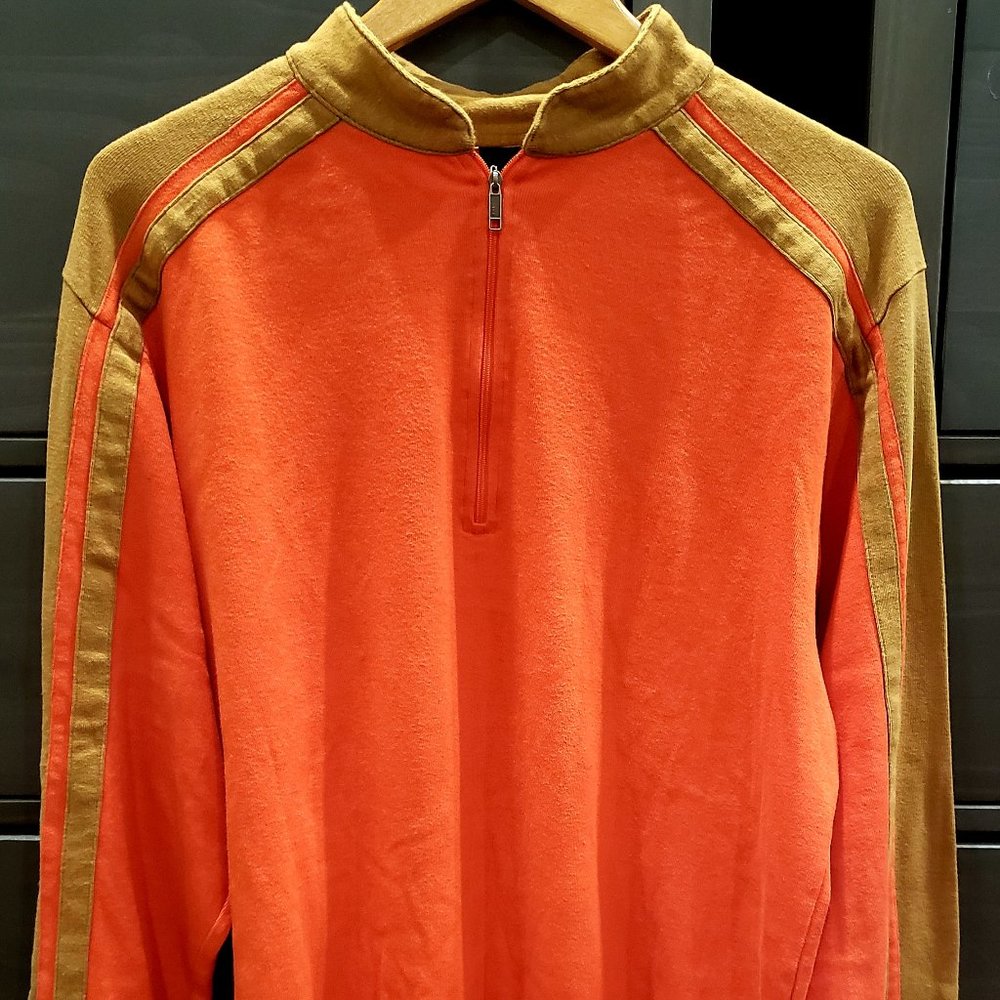 VTG looking zip neck light sweater (XL)